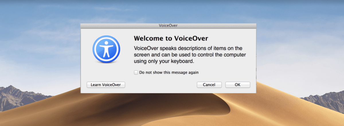 illustrationsbillede af Mac Voiceover program